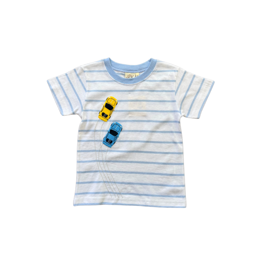 Stripe SS Tee w/ Two Cars Racing