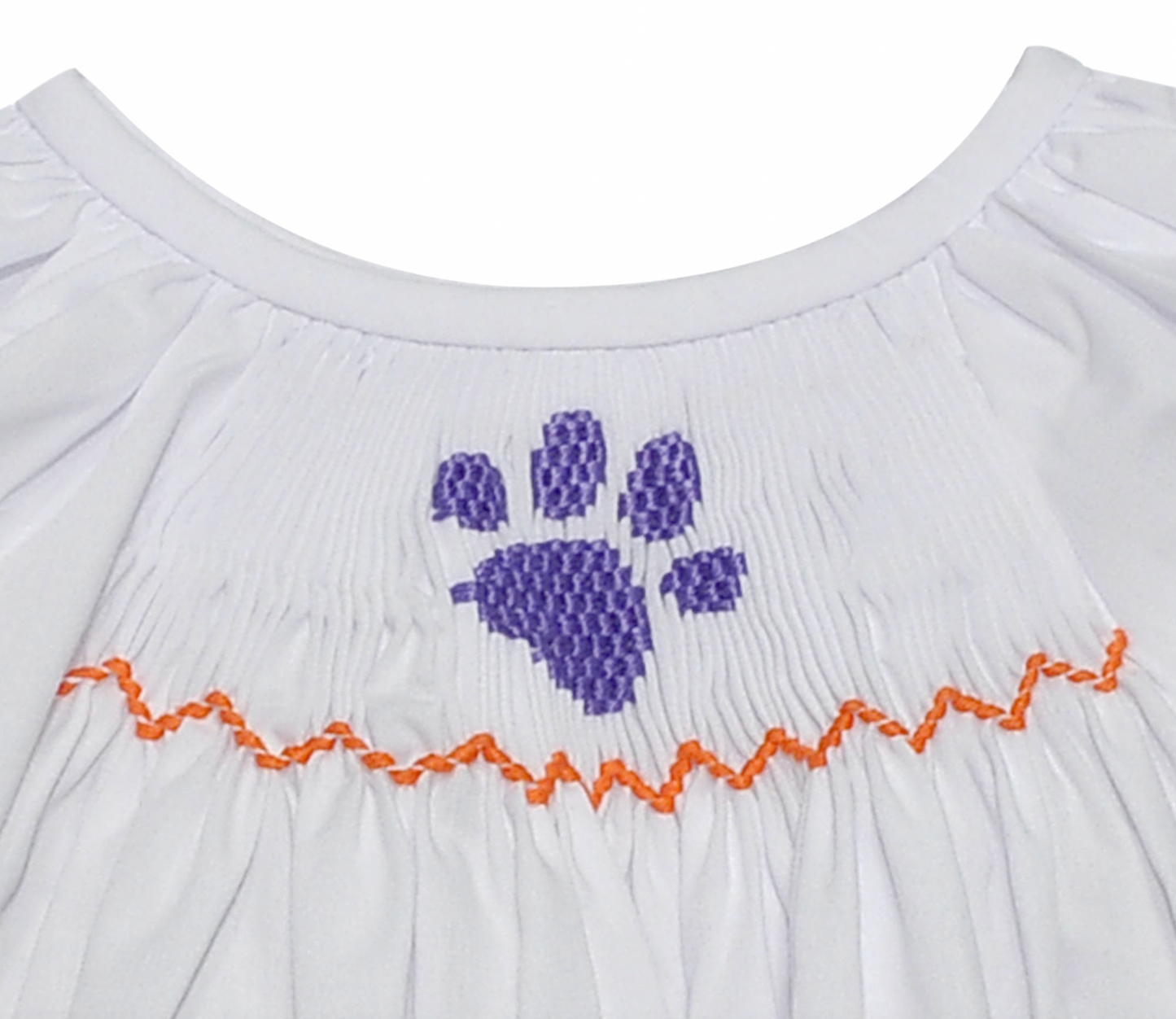 Tiger Navy/Orange Smocked Daygown
