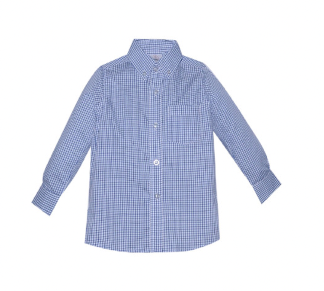 Arthur Brother Button Down Shirt- Royal Blue Square