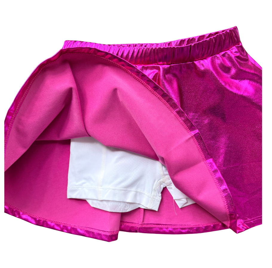 Metallic Hot Pink Skirt