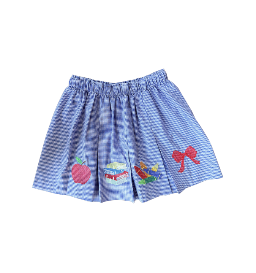 Back to School Embroidered Skirt Set
