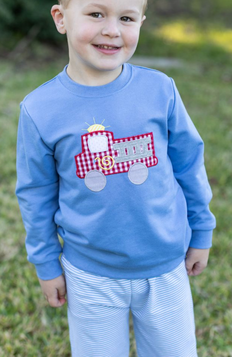 French Terry Pullover- Fire Truck