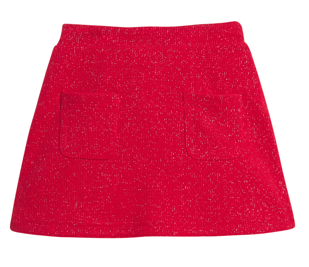 Patch Pocket Skort- Crimson