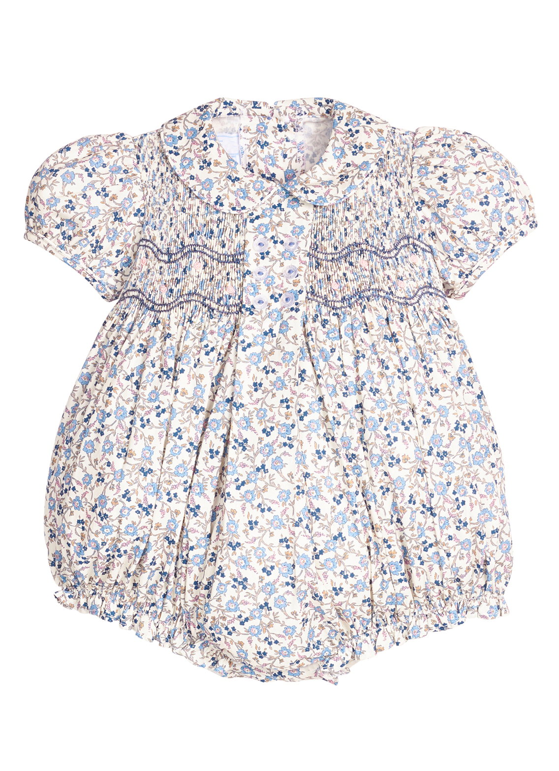 *PRE-ORDER* Smocked Bridget Bubble- Wisteria Floral