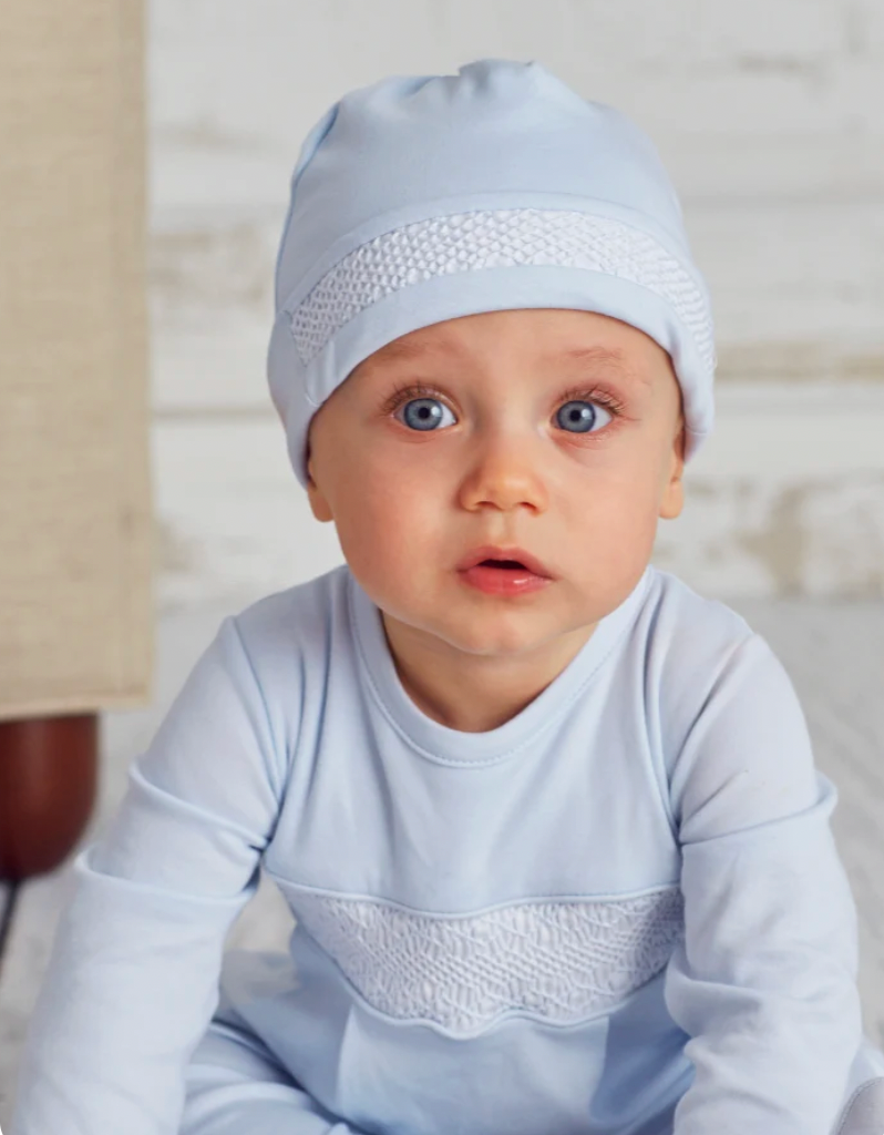 Hand Smocked CLB Charmed Blue Hat