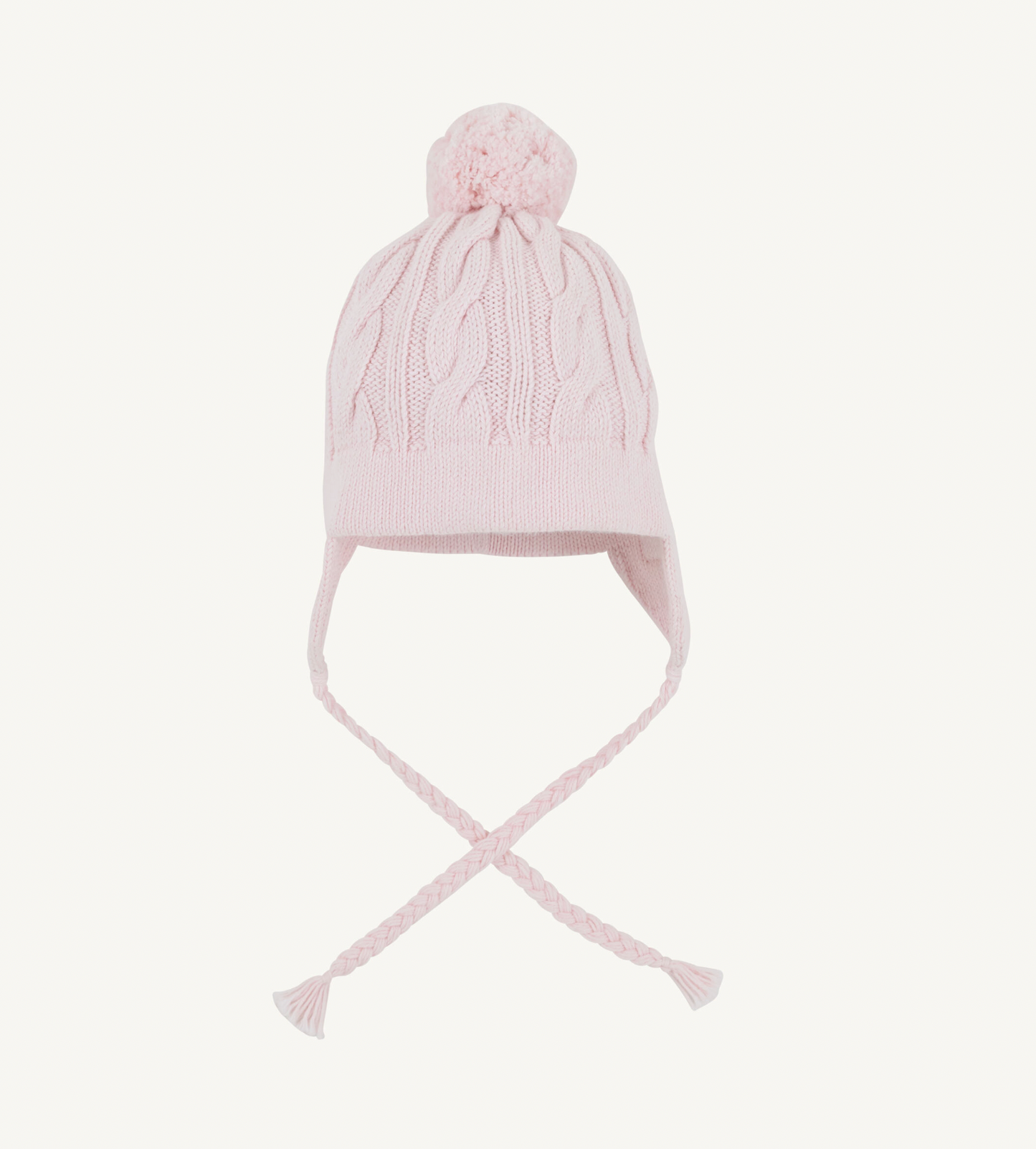 Parrish Pom Pom Cable Knit Hat- Palm Beach Pink