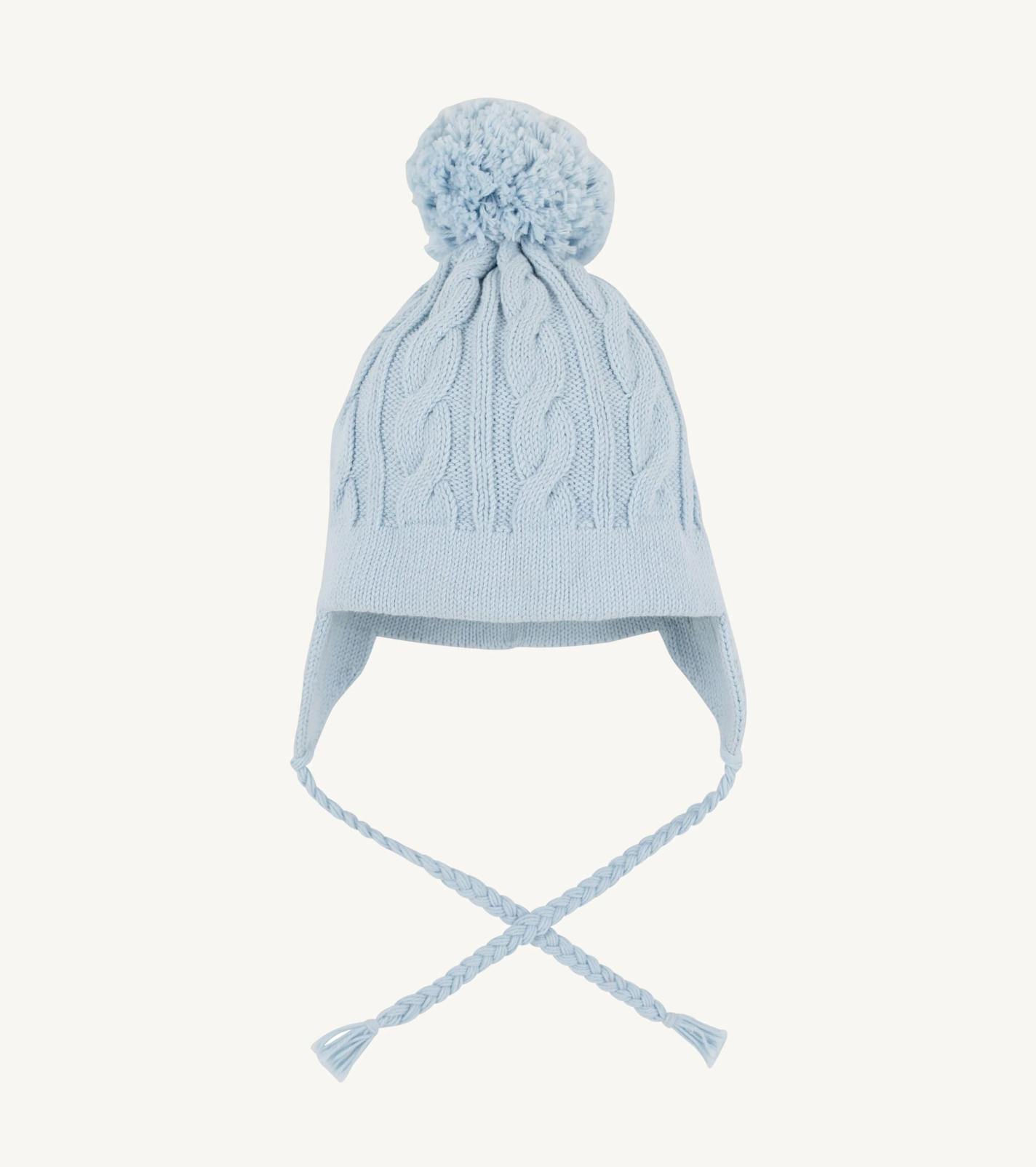 Parrish Pom Pom Cable Knit Hat- Buckhead Blue