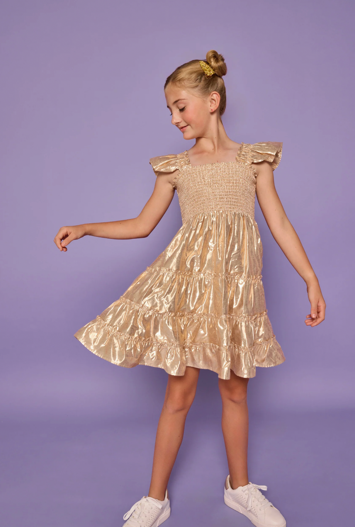*PRE-ORDER* Twirl Dress- Gilt