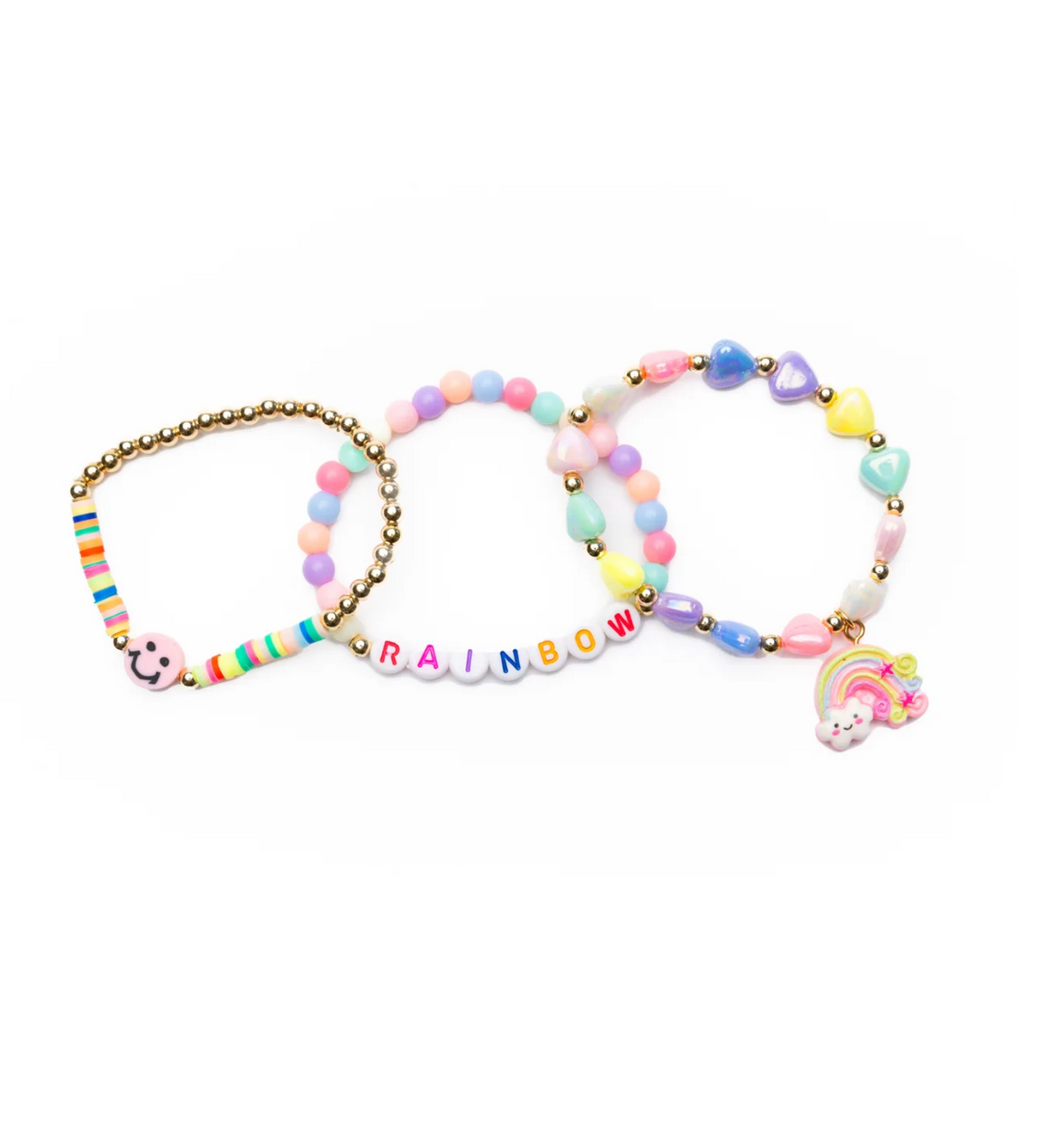 Rainbow Smiles Bracelet Set- 3pc