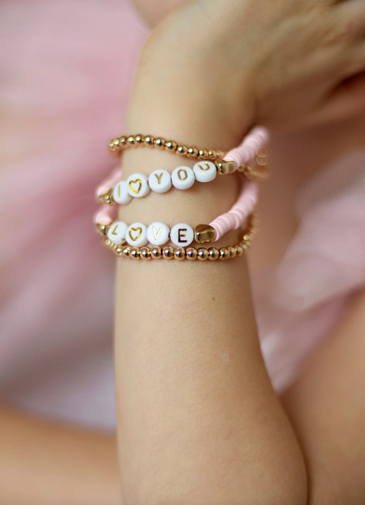 Pink Love Bracelet Set- 4pc