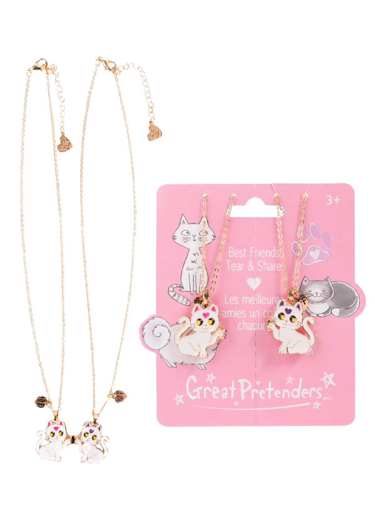 Smitten Kitten Tear and Share Necklaces, 2pc