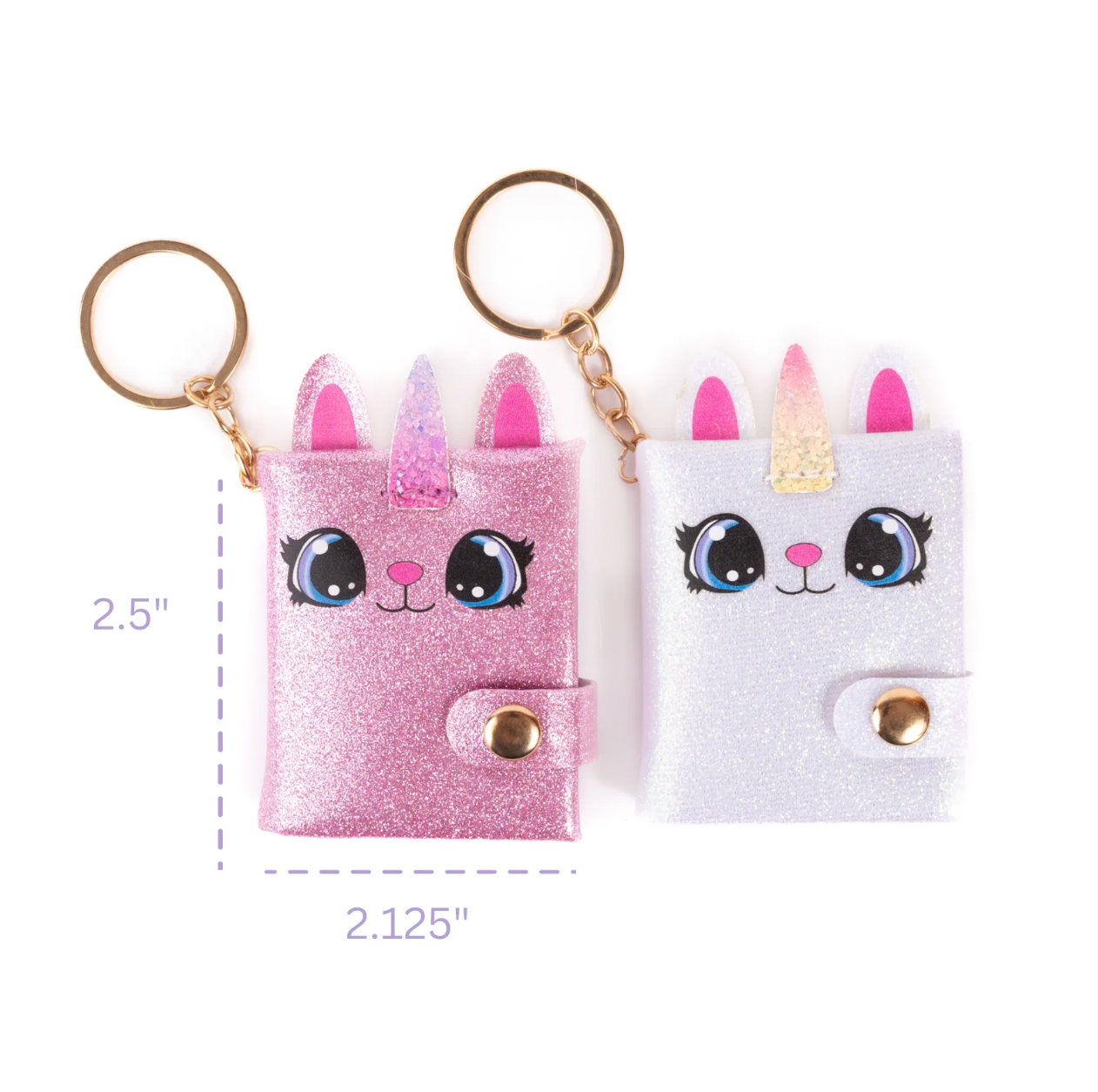 Mini Sparkly Friends Keychain Journal, Caticorn
