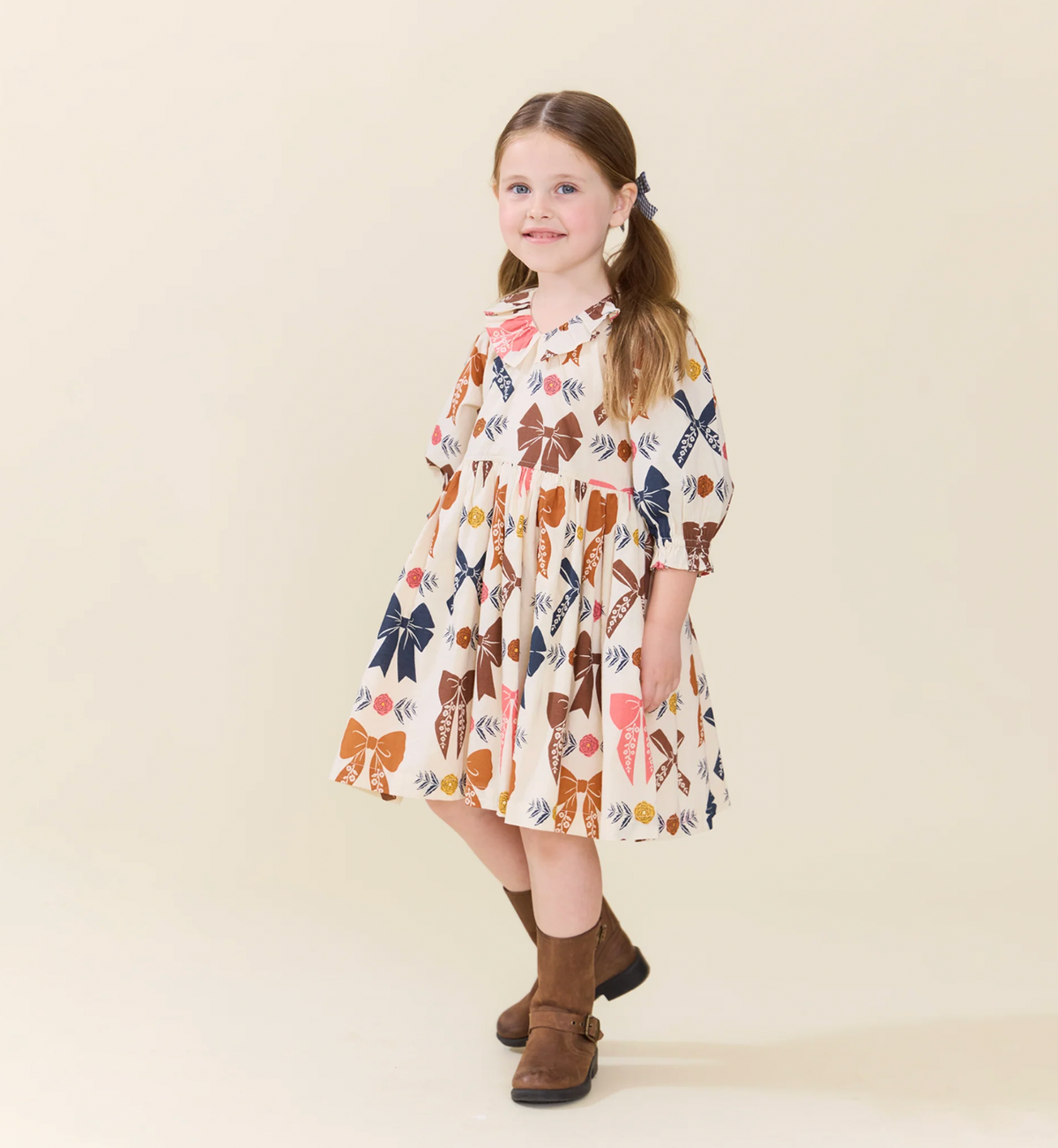 *PRE-ORDER* Girls Amara Dress- Harvest Bows