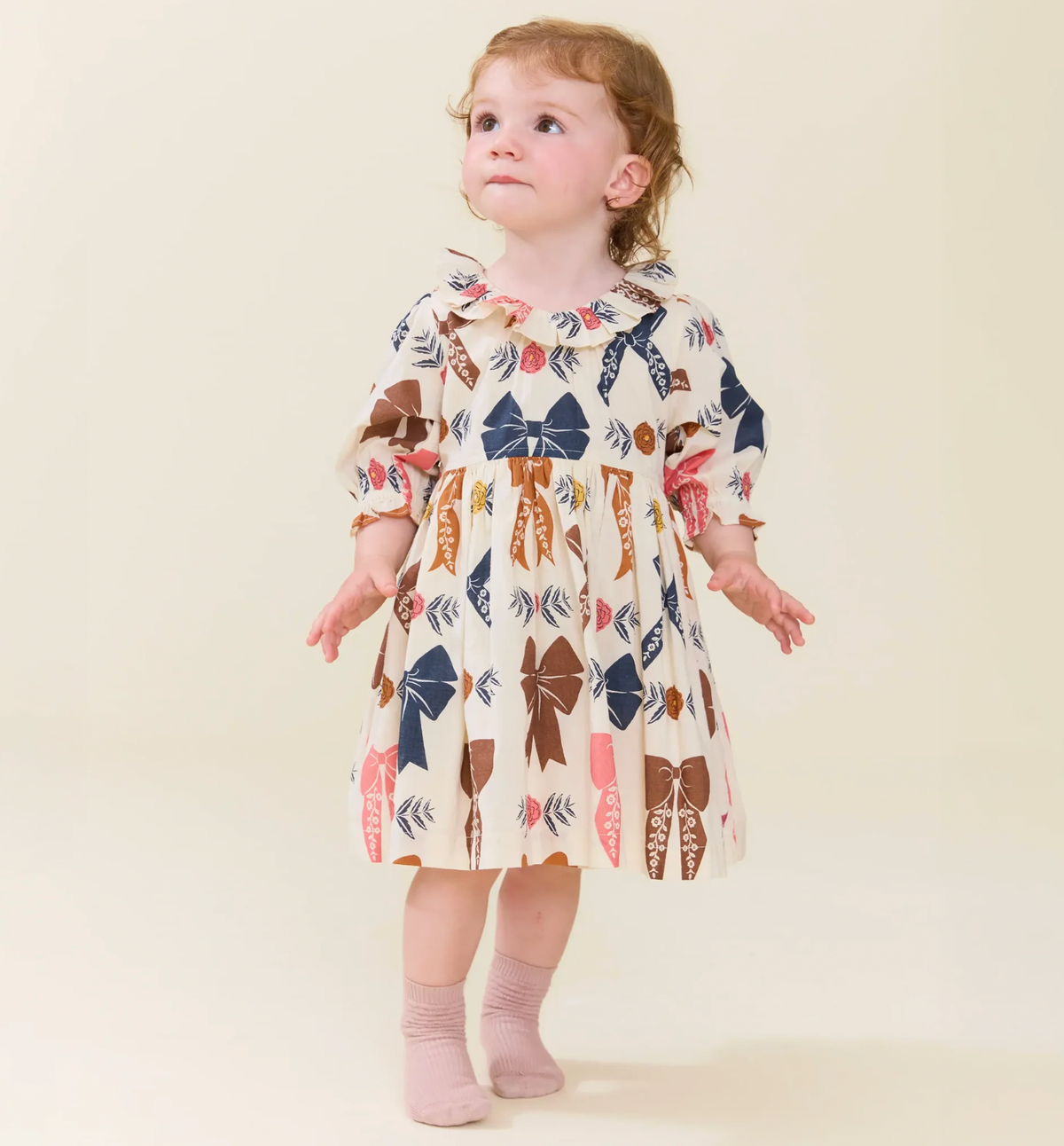 *PRE-ORDER* Baby Girls Amara Dress Set- Harvest Bows