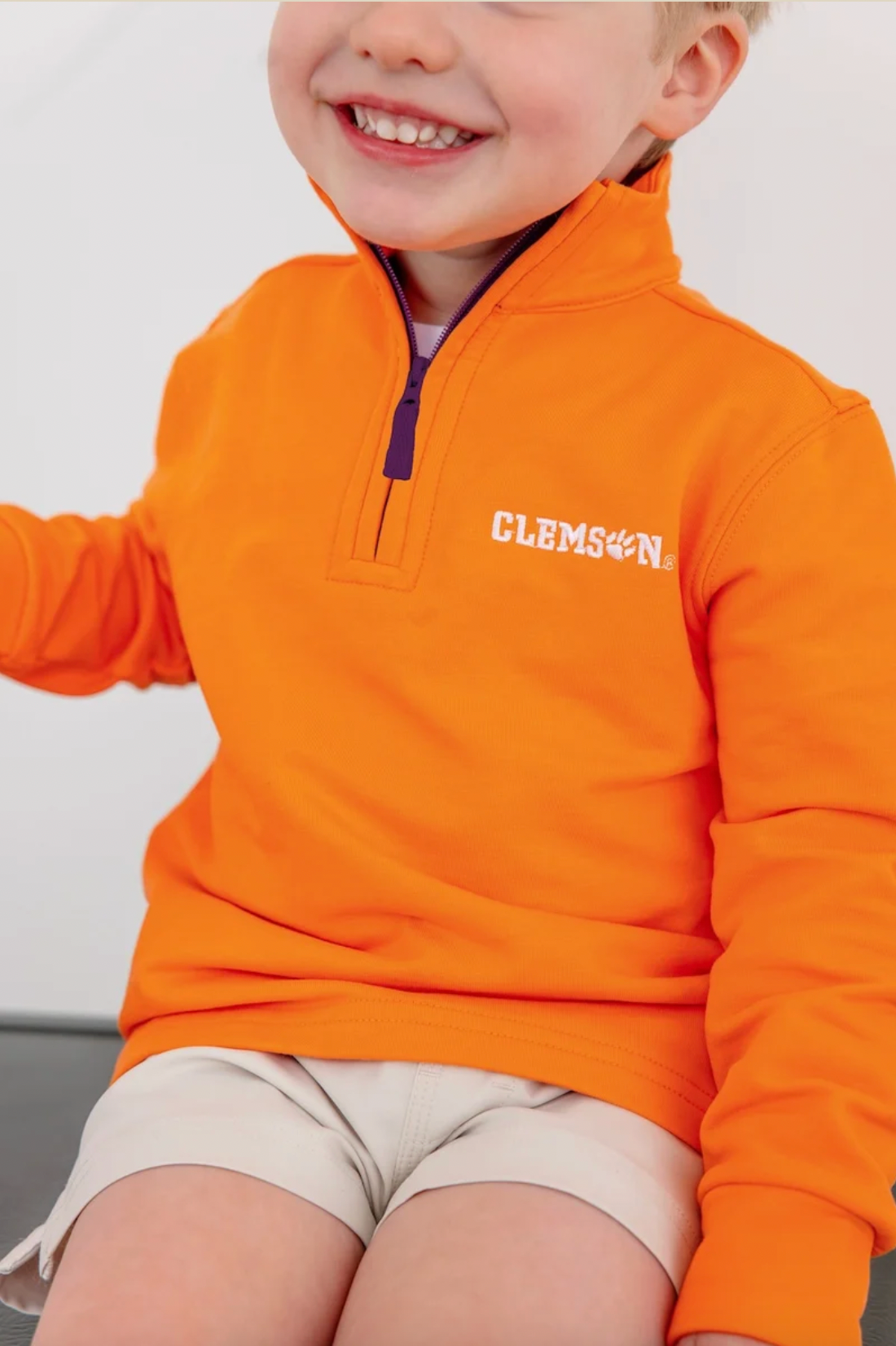 Hayword Half-Zip- Clemson Orange