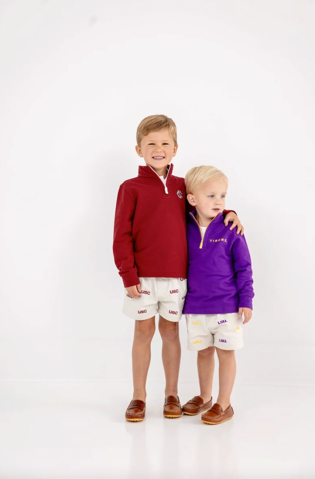 Hayword Half Zip- South Carolina Burgundy/Worth Avenue White