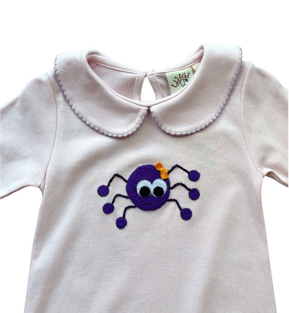 Light Pink Dress with Lavender Spider Applique