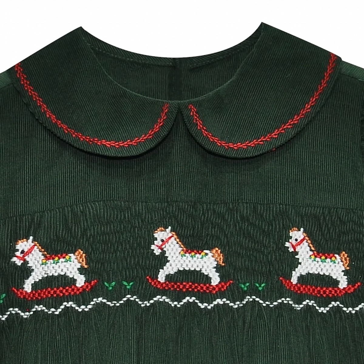 Christmas Green Juliette Dress- Horse