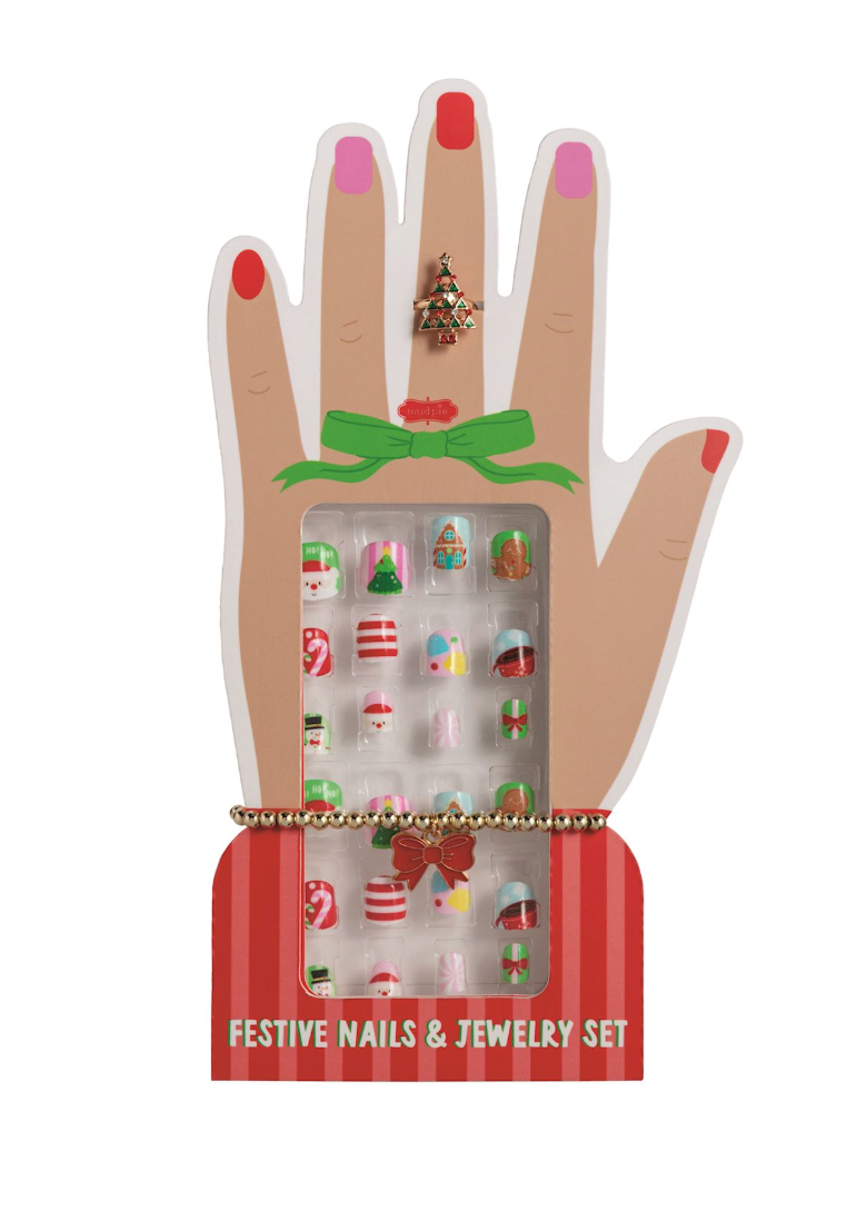 Christmas Nails and Jewelry Set