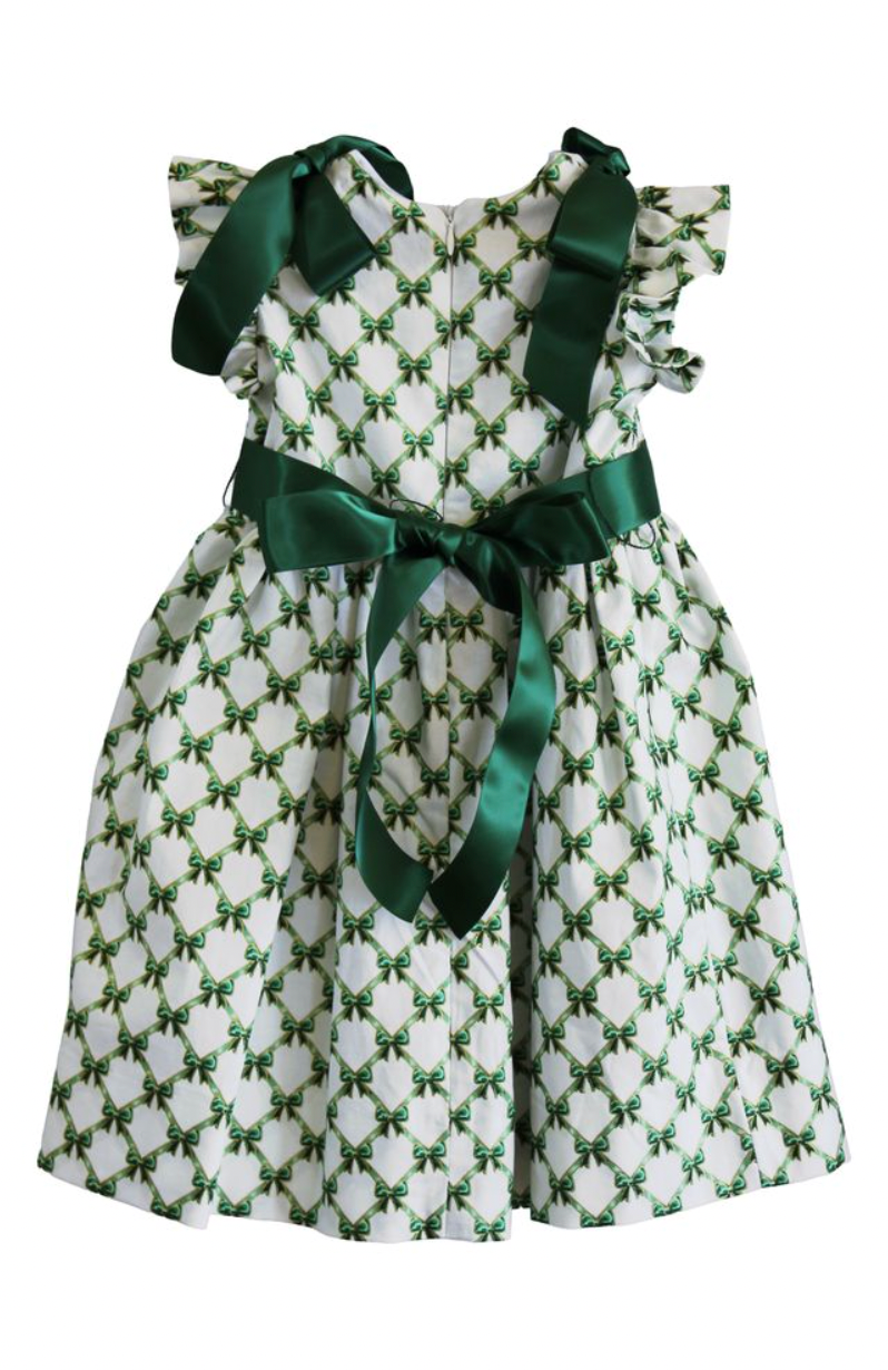 Cotton Bow Dress w/ Sash