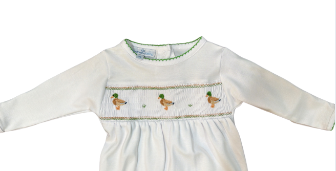 Mallard Moments Smocked Footie
