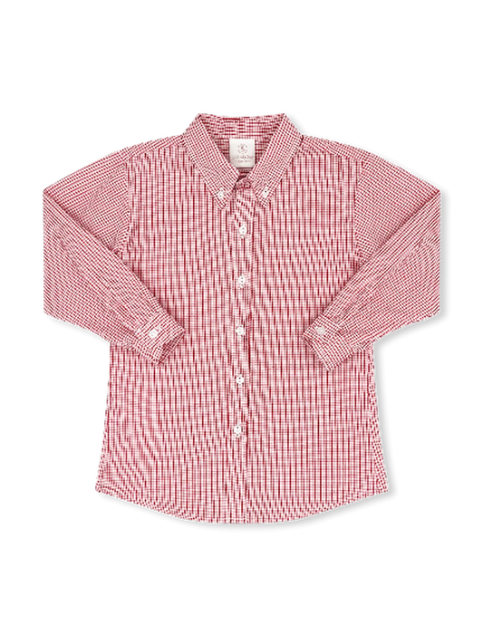 Button Down - Redford Red Windowpane