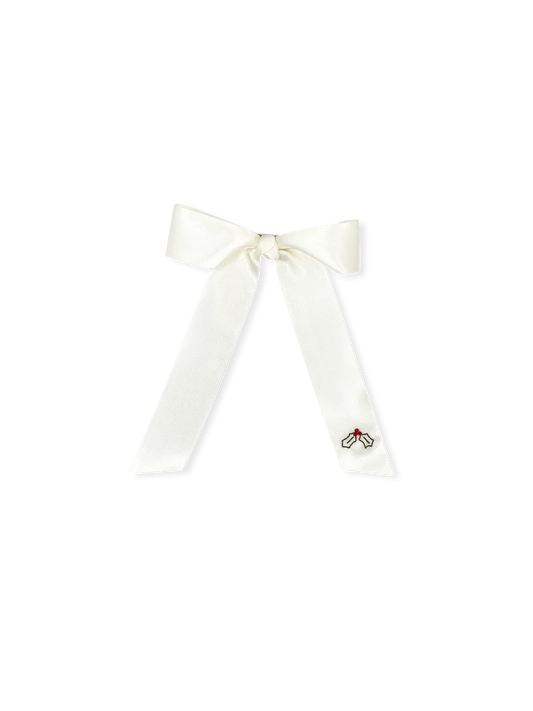 Lola Long Bow - Satin, Holly