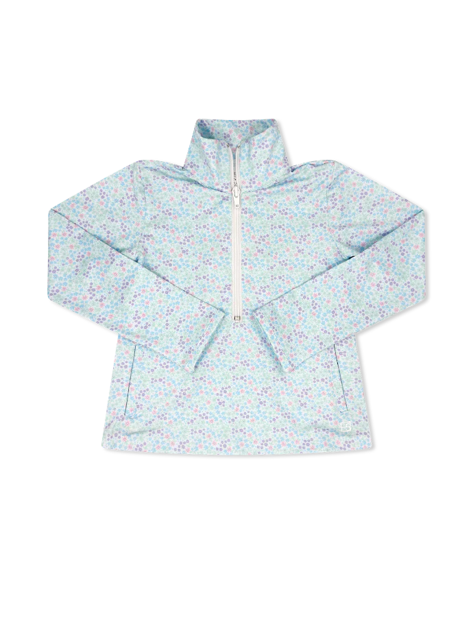 Heather Half Zip - Frosted Floral