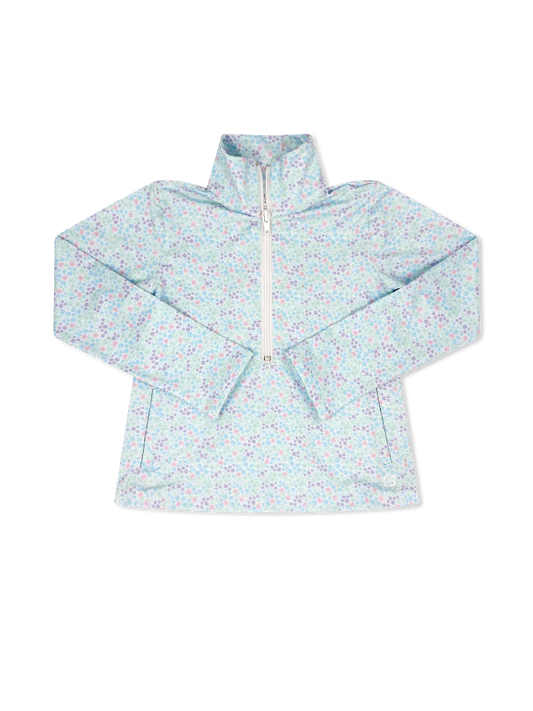 Heather Half Zip - Frosted Floral