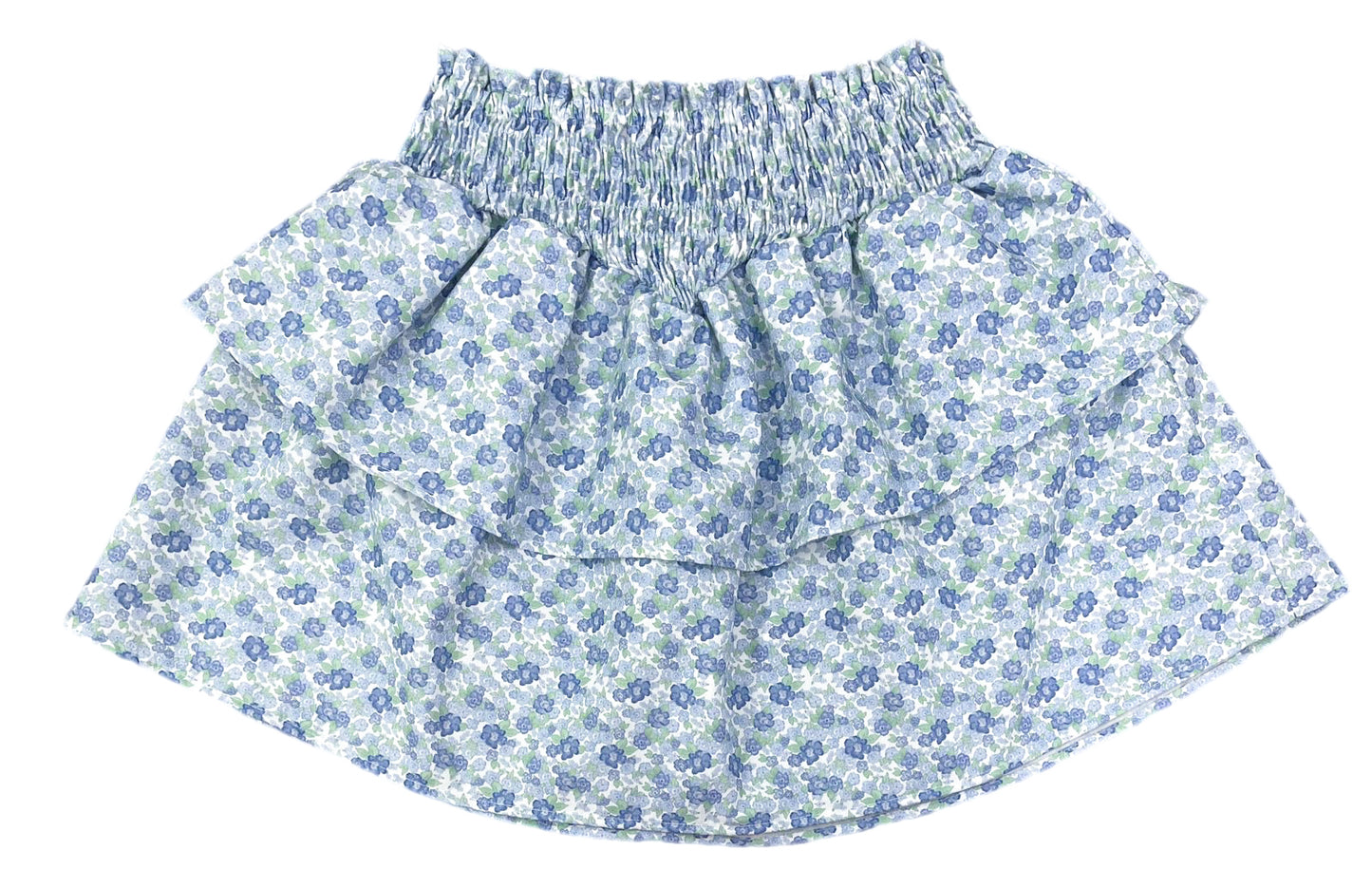 *PRE-ORDER* Smocked Skirt - Blue Floral
