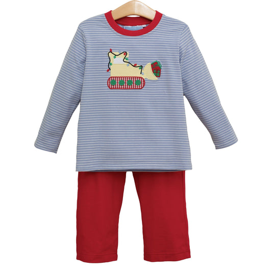 Constructing Christmas Pant Set