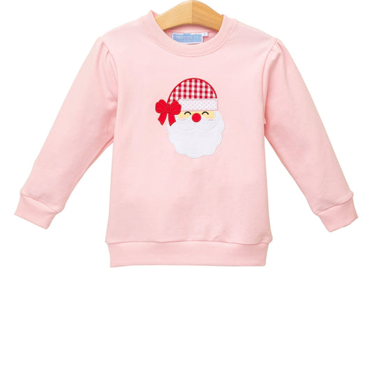 Light Pink French Terry Pullover - Santa