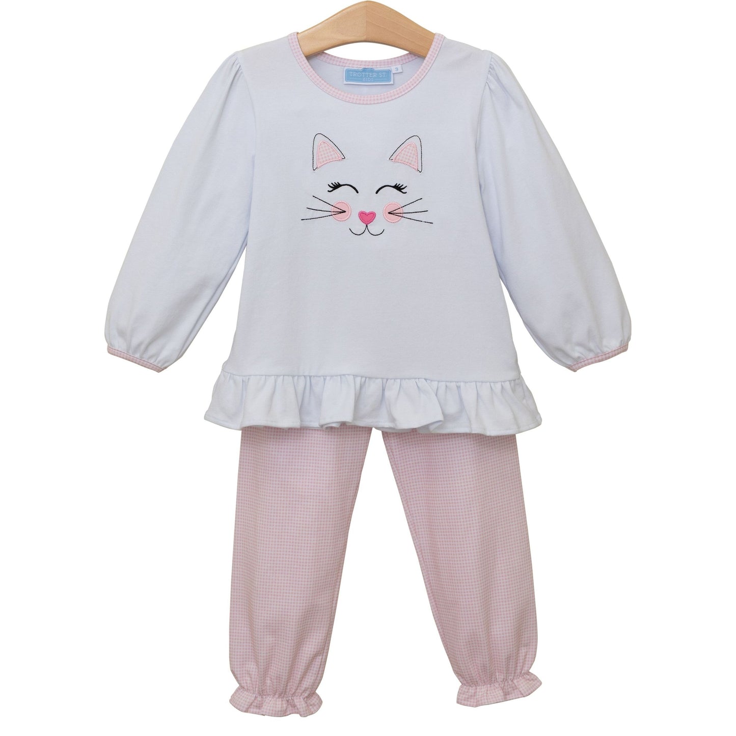 Kitten Applique Pant Set