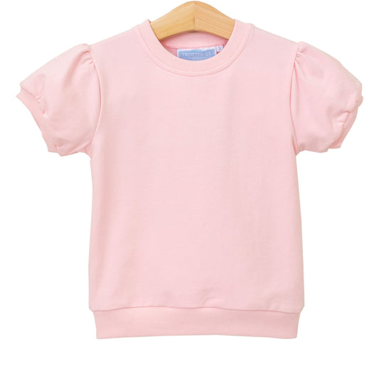 Landry Puff Sleeve Top - Light Pink