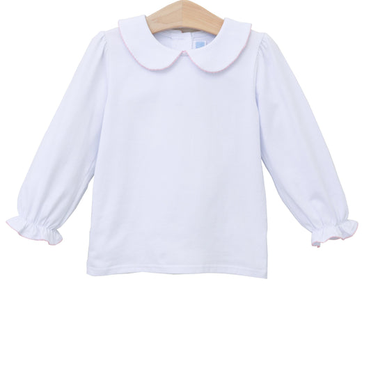 Peter Pan Collar Top - Light Pink