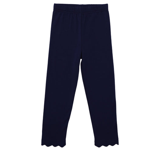 Scallop Leggings - Navy