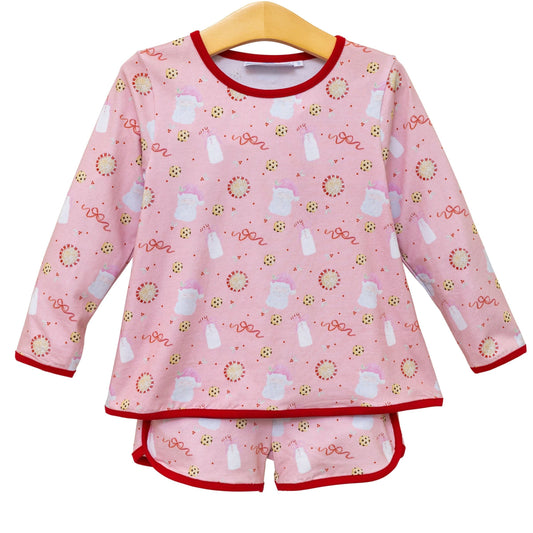 Milk & Cookies Pink Lounge Short Set