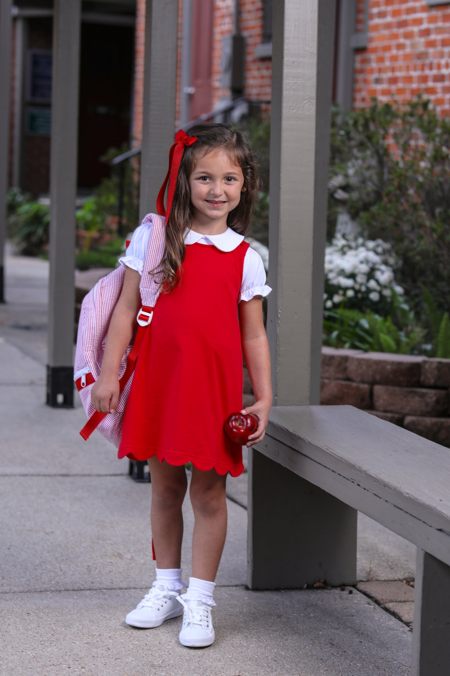Scalloped Jumper - Red