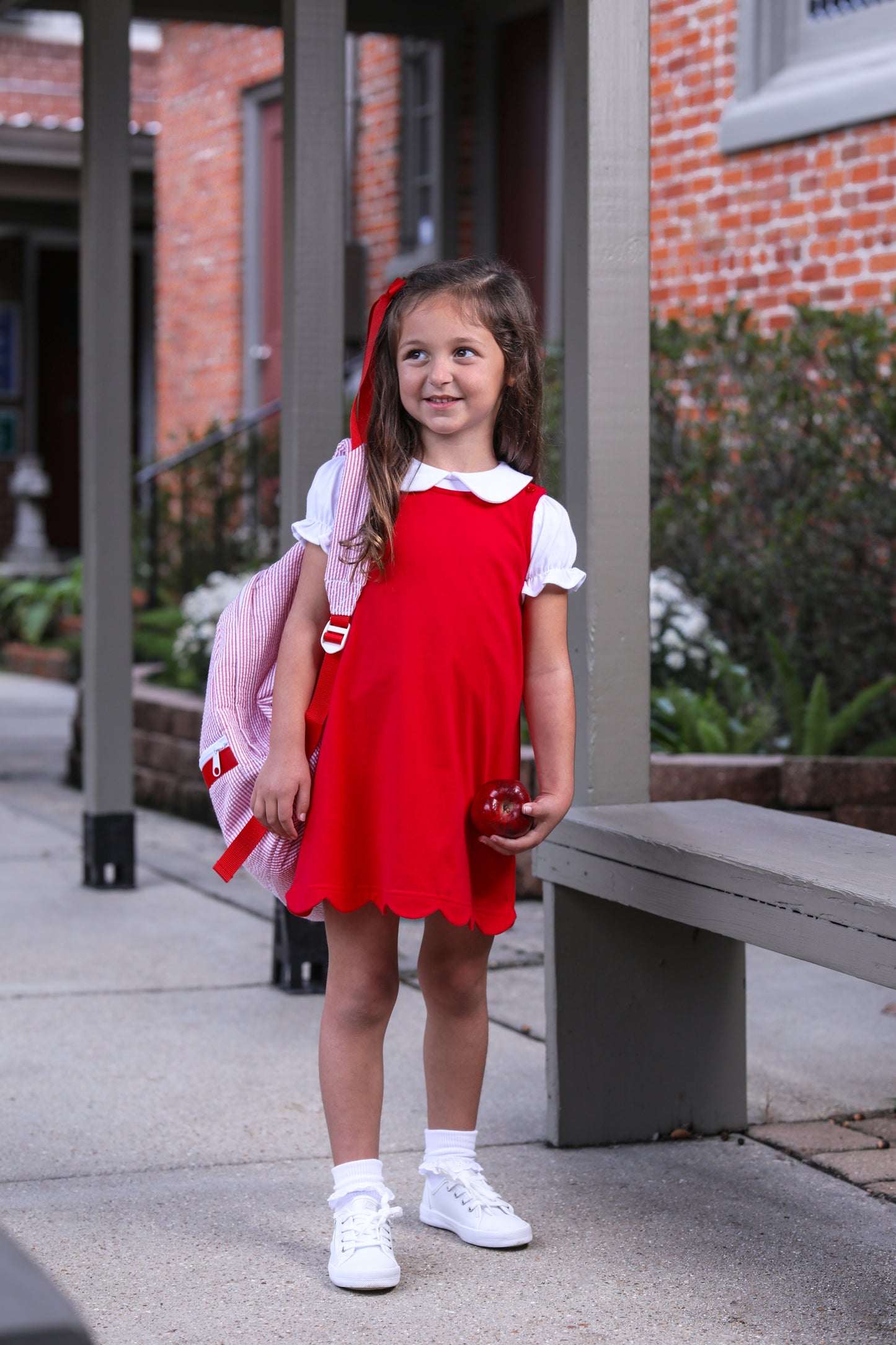 Scalloped Jumper - Red