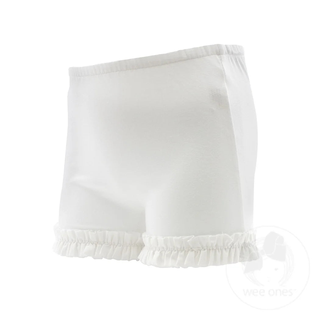 Ruffle Wundershorts in White