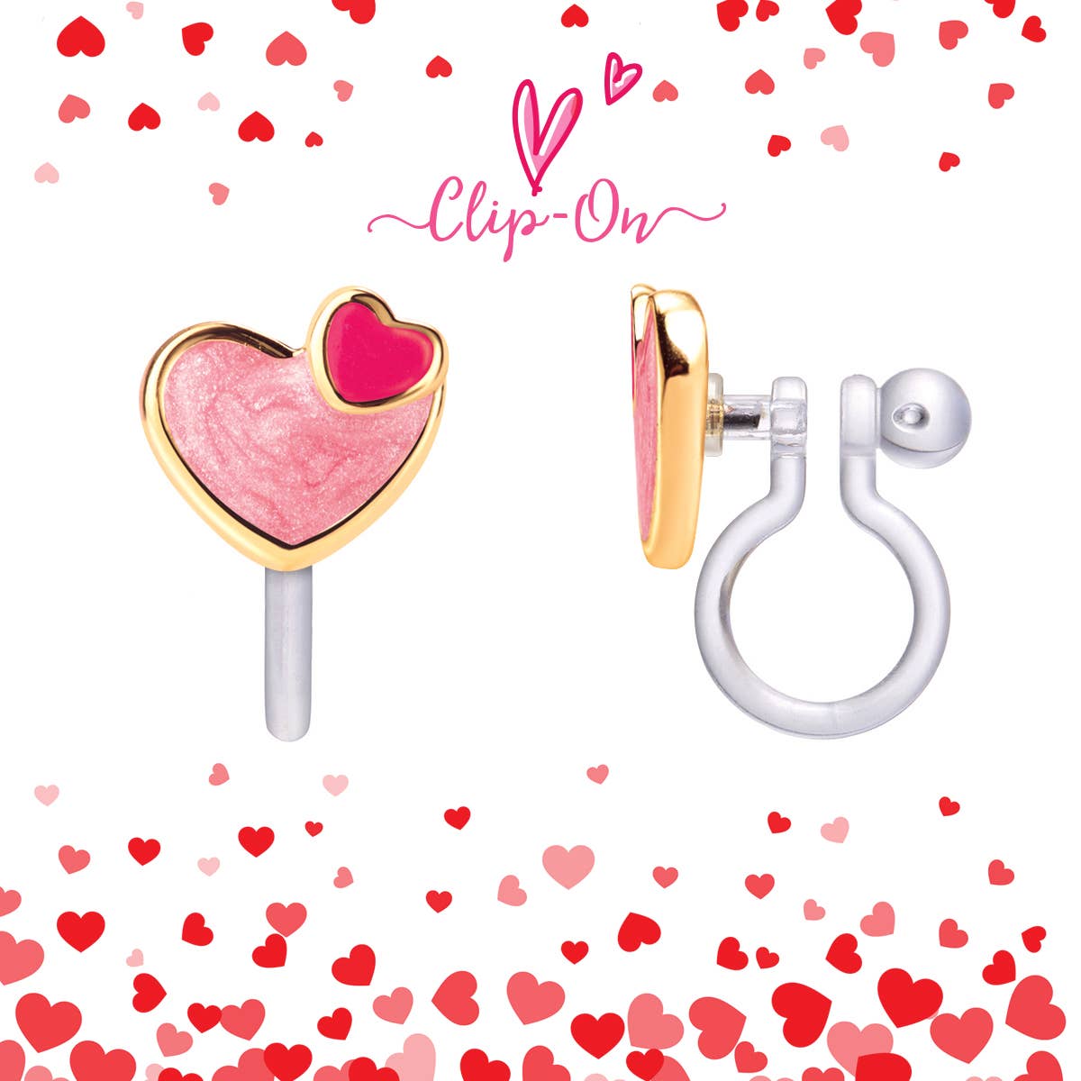 CLIP ON Cutie Earrings | Heart 2 Heart | Valentine's