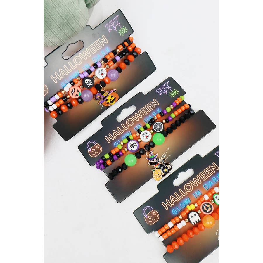 Glow in the Dark Halloween Stackable Bracelet