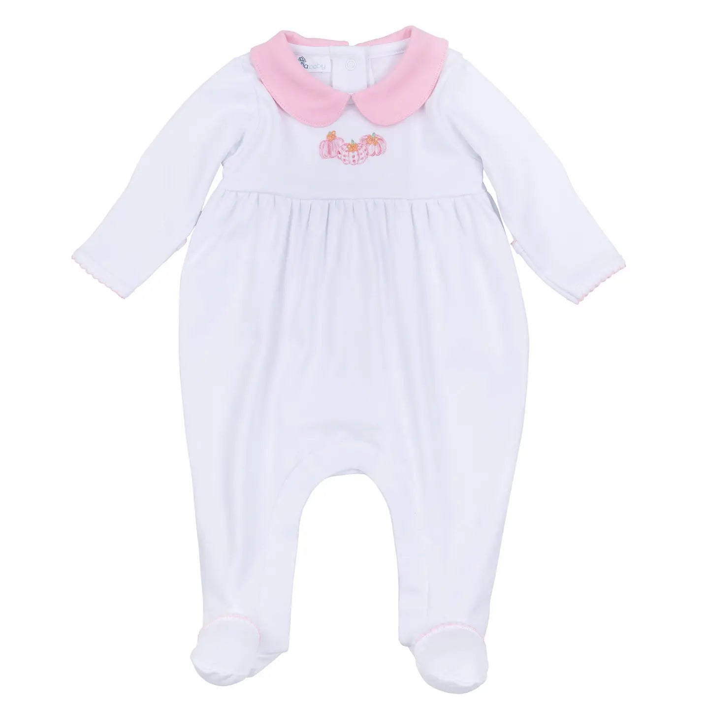 Precious Pumpkins Collared Footie - Pink