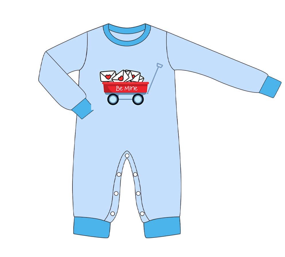Be Mine Applique Boys Romper