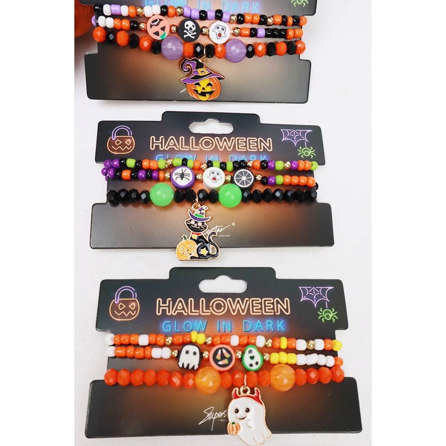 Glow in the Dark Halloween Stackable Bracelet
