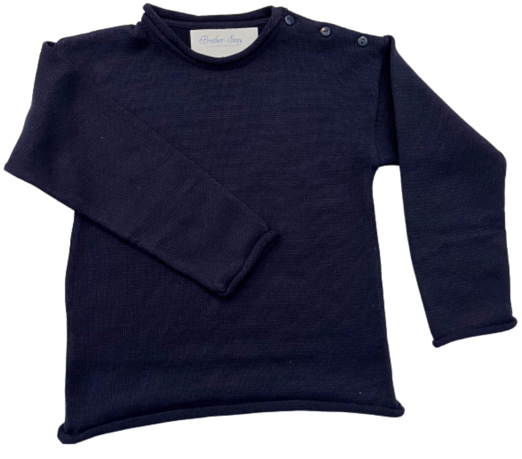Roll Neck Sweater- Navy