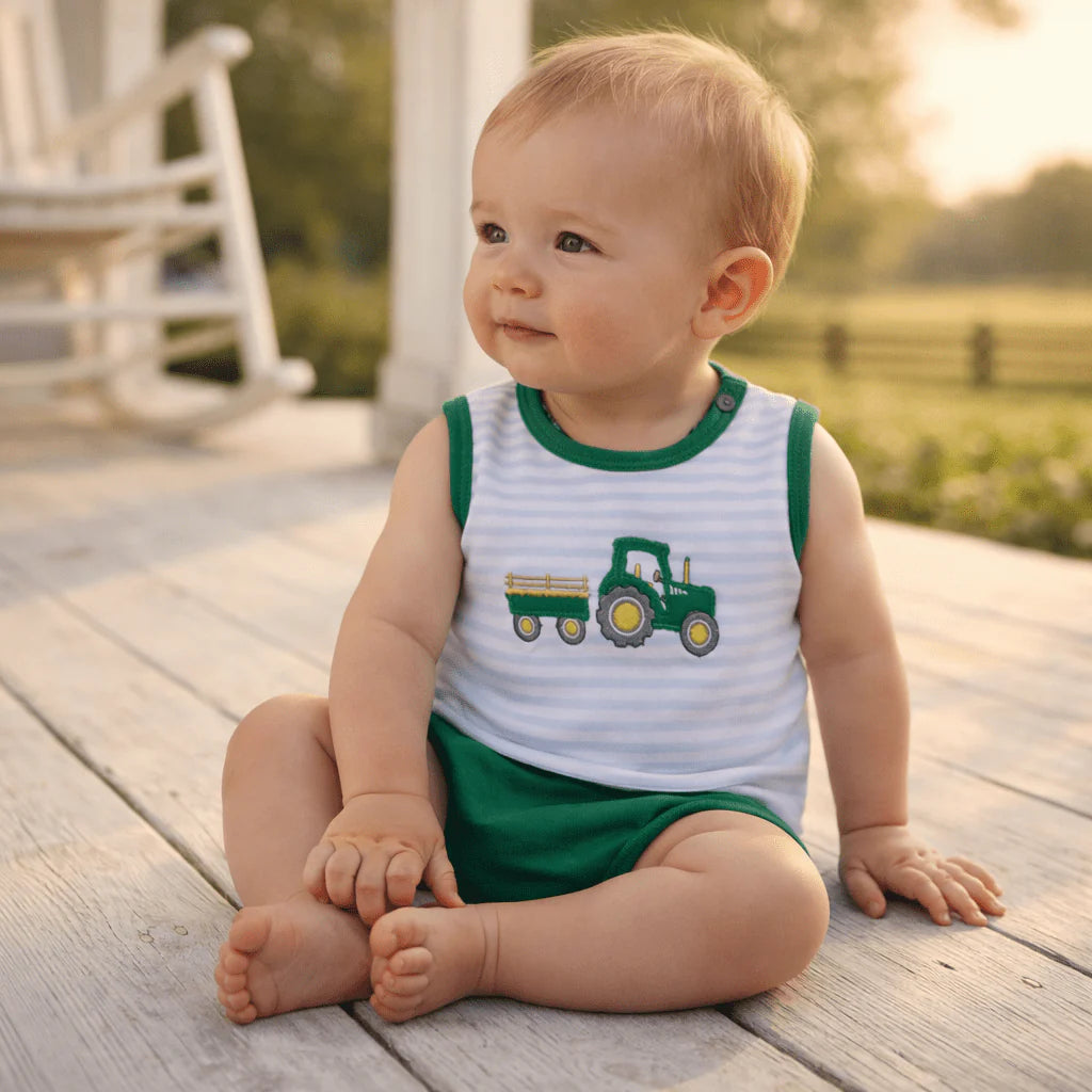 Little Farmer Appliqué Diaper Cover Set