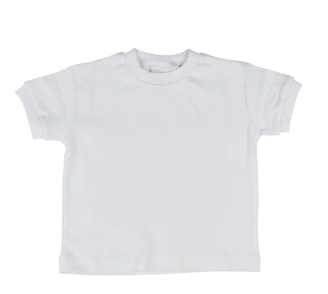 White Short Sleeve With Rib Trim