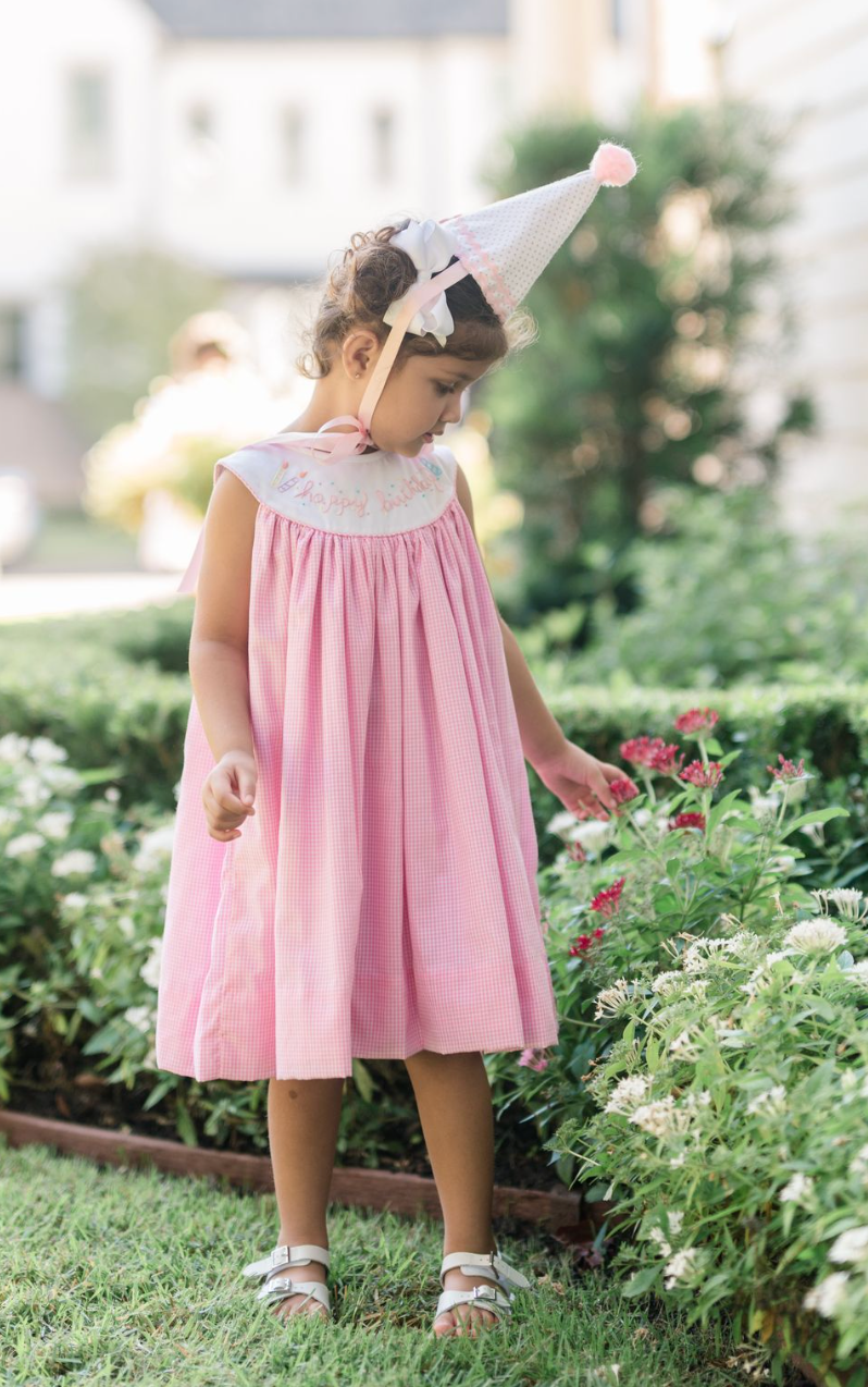Pink Gingham Birthday Dress