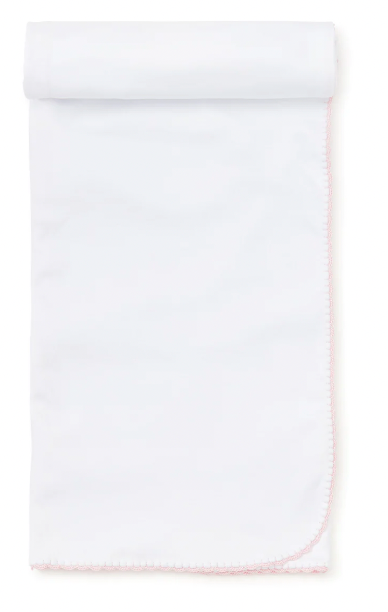 Basic Blanket- White & Pink